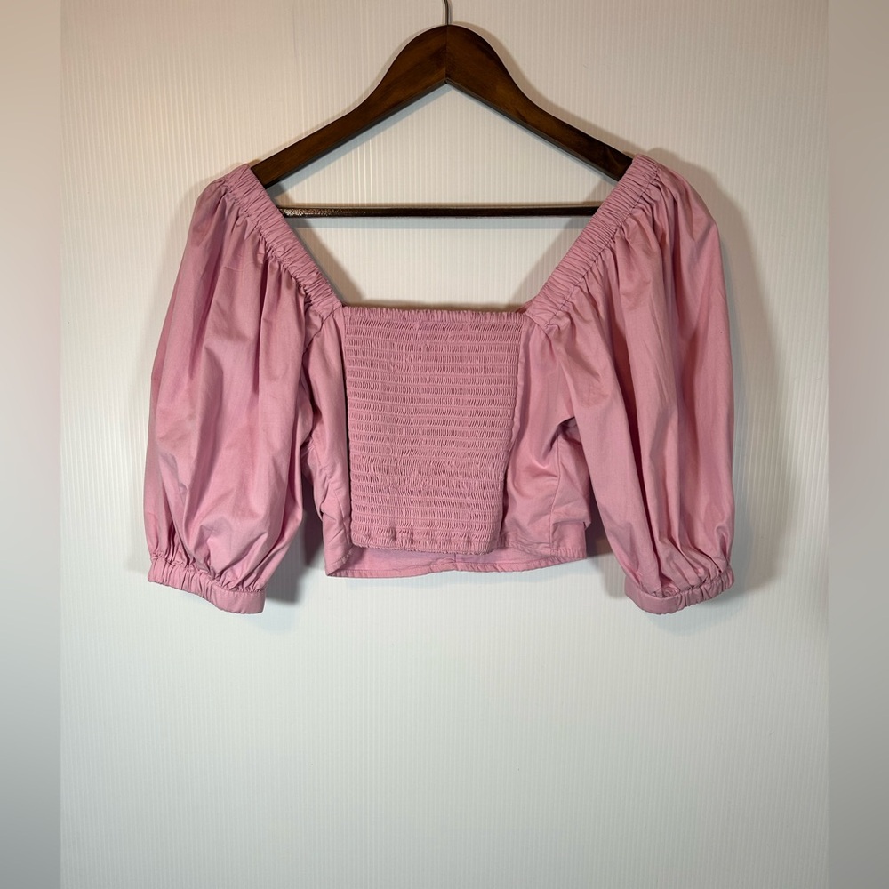Abercrombie & Fitch Pink Cropped Top Size XS - Picture 3 of 13